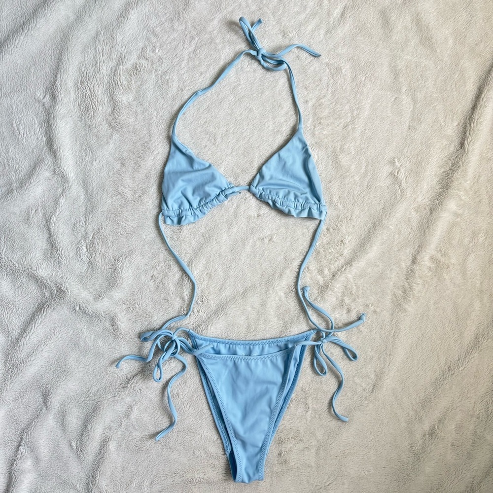 light baby blue bikini set